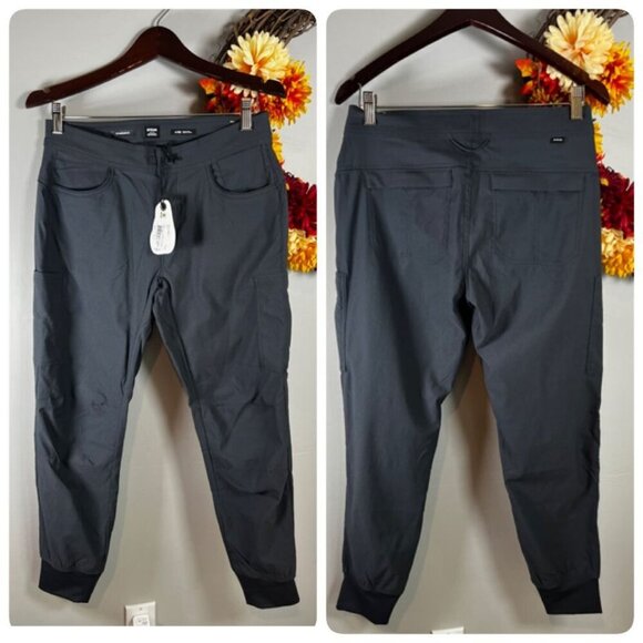 ***SOLD***prAna Womens Halle Hiking  Jogger II Sz 4 in Coal Gray Water Repellent - Picture 1 of 12